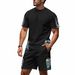 Herren Trendy Sports Casual American High Street Hip-Hop Loose Breathable Bear Rundhals Kurzarm Shorts Set_voghion.com