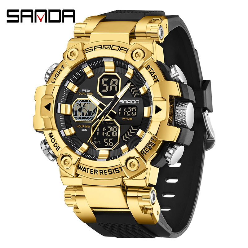 Student Watch Youth Multi-function Chronograph Electronic Watch Waterproof Glow-in-the-dark Sports Watch_voghion.com