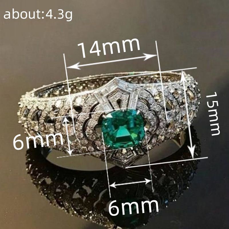 Cao Shi Luxury High-end For Women Four-prong Inlaid Elegant Banquet Ring Shiny Matching Jewelry_voghion.com