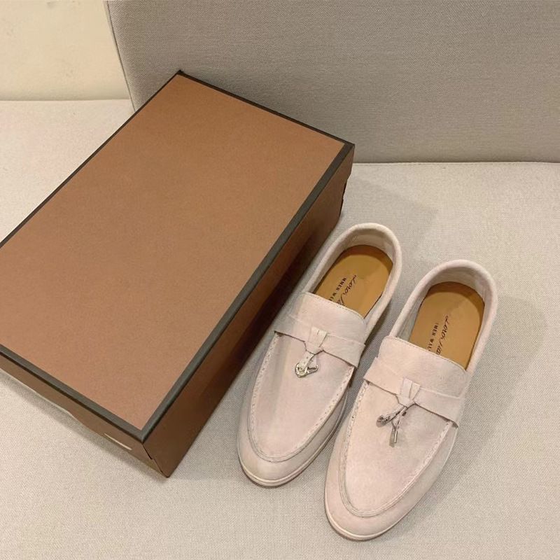 Neue Freizeitschuhe, reine Original-Loafer aus weichem Rindsleder, Einzelschuh, Damenschuhe mit einem Fuß und flacher Unterseite und Quaste, echter Rindsledersamt_voghion.com