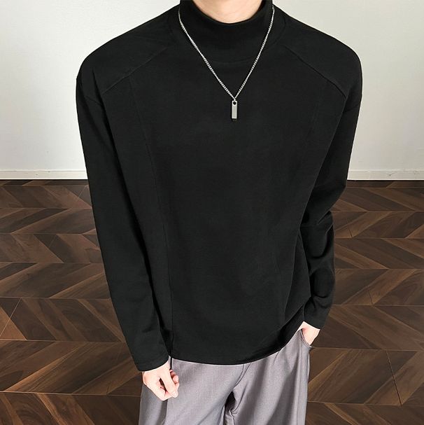 Men's Loose Fit Thermal Long Sleeve T-Shirt - Soft Fleece Lining, Comfortable Round Neck, Casual Streetwear For Teens & Adults_voghion.com
