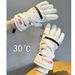 Gants de ski pour homme, doublés en polaire, épais, chauds et résistants au froid, pour l'équitation, les jeux de neige en plein air, le vélo électrique, avec écran tactile et poche zippée_voghion.com