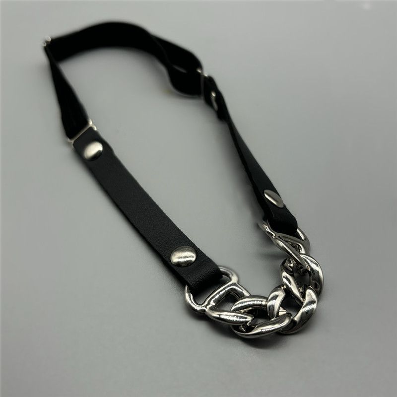 Catena per coscia in metallo punk in pelle per ragazze, danze di gruppo gotiche, anello per cosplay Y2K, accessorio per gamba JK, taglie forti, cerchio_voghion.com