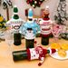 Knitted Christmas Wine Bottle Cover Cozy Snowman Design Holiday Decoration For Wine Gift_voghion.com