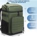 Compact Foldable Cooler Backpack - Insulated Lunch Bag For Work, Hiking & Picnics, Lightweight & Leak-Proof With Adjustable Straps (Black/Olive Green)_voghion.com