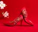 High Bridal Single Thin Heels, Pointed Toes, Seeds, Embroidered With Delicate Grass, Cloth Shoes, Women's Shoes_voghion.com