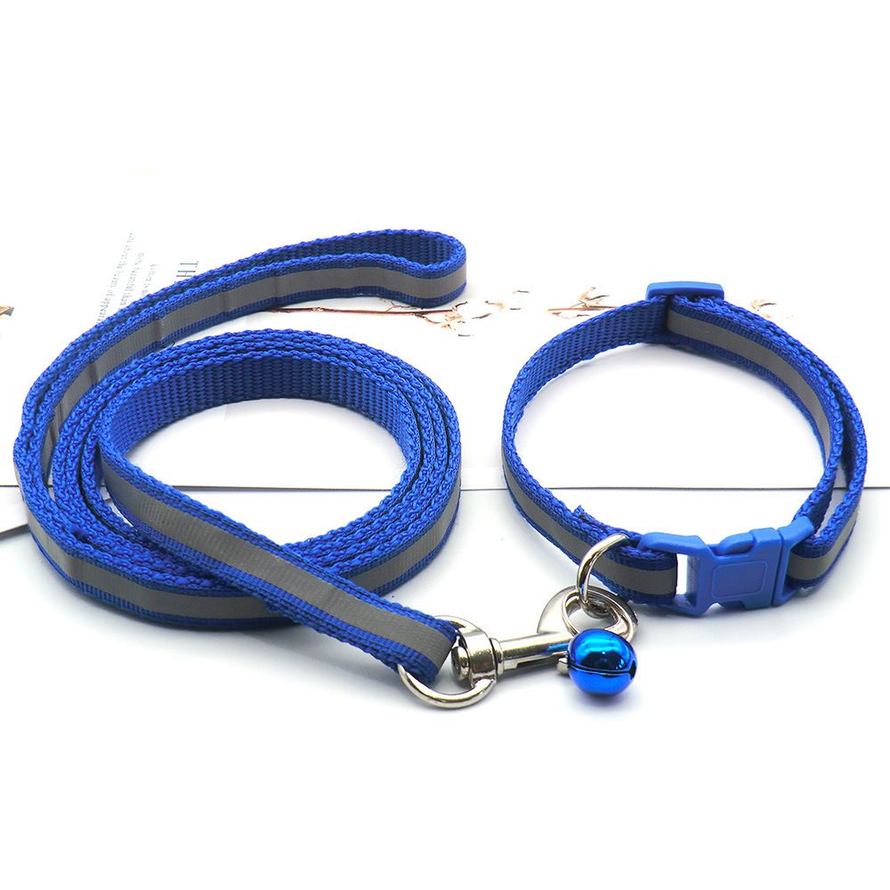 Fabric With Reflective Straps Walking Pet Leash Dog Cat Travel Non-Telescopic Anti-Lost_voghion.com