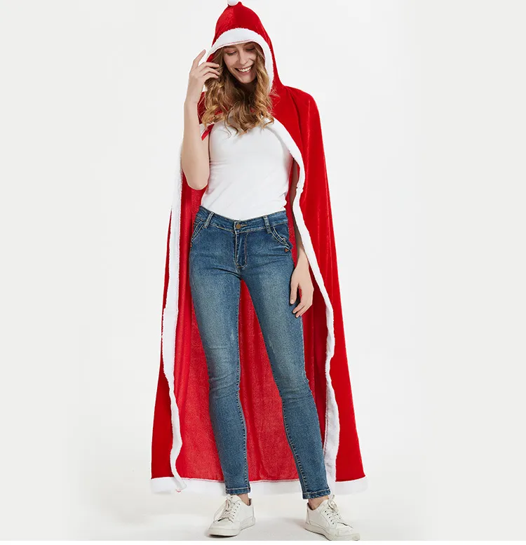 Christmas costumes adult Christmas cape cape Little Red Riding Hood Christmas cape children's party stage costumes_voghion.com