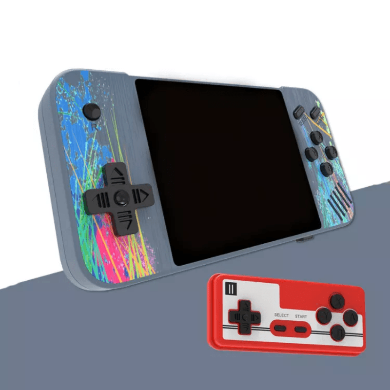 Console di gioco portatile Supporto per console di gioco retrò con schermo grande da 3,5 pollici per collegare due giocatori alla TV_voghion.com