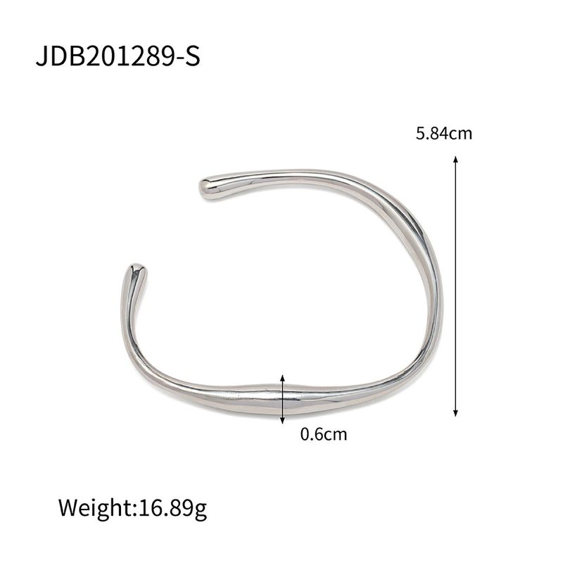 INS Niche Women's Titanium Necklace Gold Stainless Steel Irregular Opening With The Same Style Bracelet Product_voghion.com