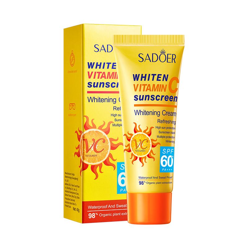 Full English SADOER Isolation Sunscreen Sweatproof Vitamin C Whitening Cream_voghion.com
