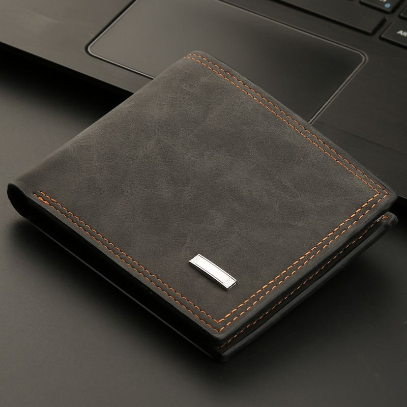 Men's Slim Zip Around Wallet With Multiple Card Slots – Vintage PU Leather RFID Blocking Bifold Wallet For Cash & Cards_voghion.com