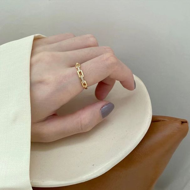 Lulu Tong 2022 Nuova uscita Row S925 Argento Placcato Oro Cubano Per Donna Anello Stile INS Transfrontaliero Europeo e Americano_voghion.com