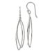 Sterling Silver Polished Double Marquise Shape Dangle Earrings_voghion.com