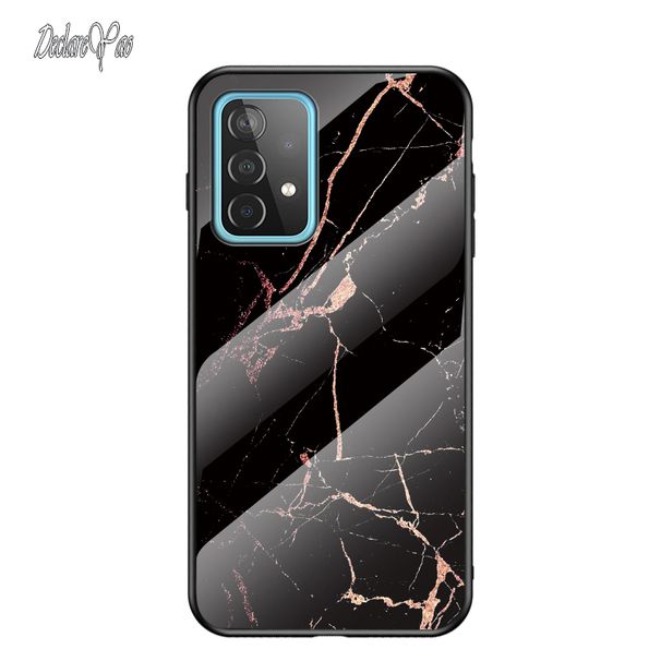 A90 A80 Caso DECLAREYAO Dura Della Copertura di Vetro Per Samsung Galaxy A70 A60 A50S A40 A20S A30 A20 A10e Custodia In Silicone sottile temperamento_voghion.com