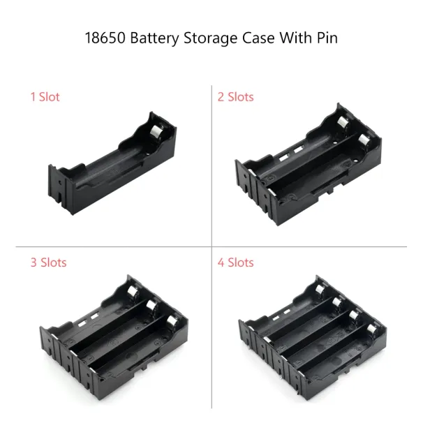 1 2 3 4 X 18650 High Quality DIY 18650 Battery Holder Storage Case Box With Hard Pin For 18650 Batteries Standard Container_voghion.com