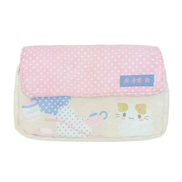 Masyumaro puszysty Fuwa Nyanko etui na koty do uroczych piórników w szkole Kawaii organizer do przechowywania makijażu kosmetyczka_voghion.com