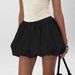 2025 Summer Women's New Solid Color Lace Elastic Waist Flower Bud Short Skirt For Women_voghion.com
