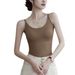 Vest Spring Summer Women Plus Size Inner Camisole Bra Integrated Fixed Chest Pad Base Shirt Slimming Beautiful Back_voghion.com