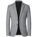 Herren Kleiner Anzug Top Hübscher Casual Single Suit Herrenanzugjacke mittleren Alters_voghion.com