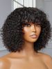 Új afrikai női divatos vegyiszálas fejfedő fekete frufruval, rövid göndör hajjal_voghion.com