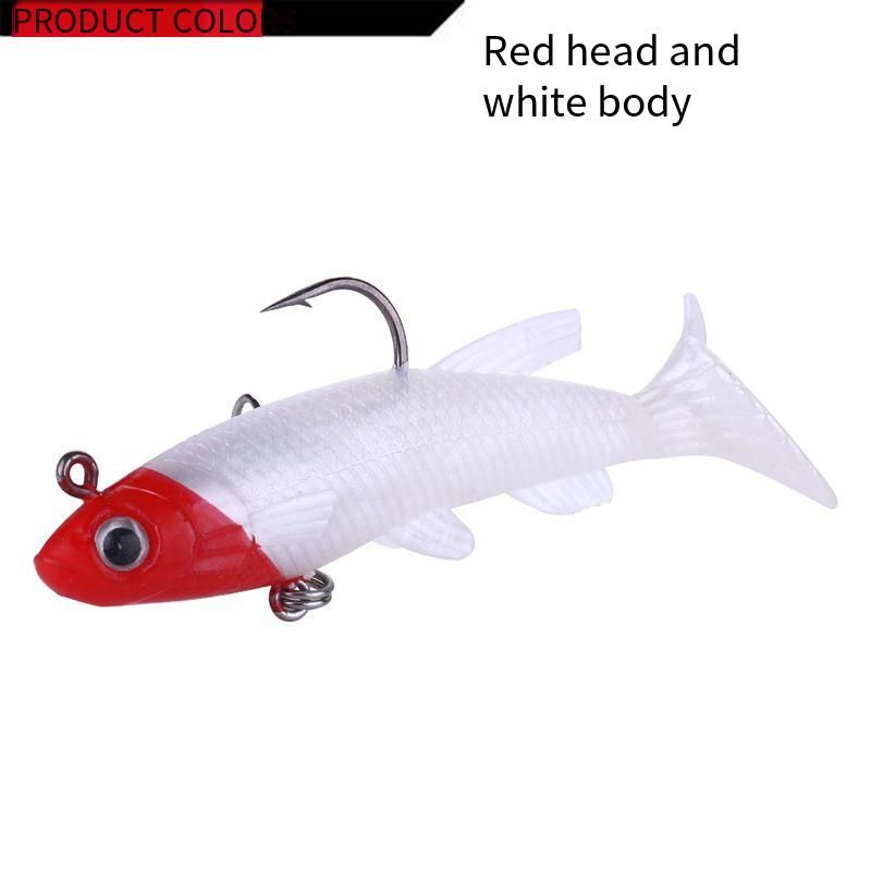 Esca artificiale con corpo morbido, 8 cm/14 g, coda a T, piombo avvolto, pesce_voghion.com