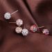 Unisex beliebter Schmuck Rosegold galvanisierte Mikro-Intarsien-Zirkon-Kugelohrringe Beliebte Damenohrringe_voghion.com