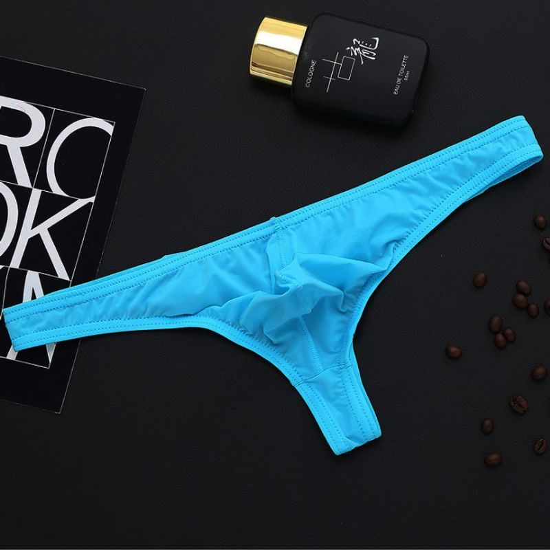 Big Sale Men's Thong Ice Silk Temptation Transparent U Convex Sexy And Invisible T-Shaped Panties Trendy Men Plus Size_voghion.com