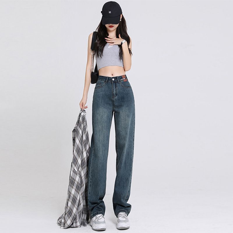 Il design dell'etichetta della versione coreana sembra dritto e snellente, oversize, paffuto, gambe larghe, pavimento lavato, alta angosciata_voghion.com