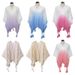 Gradient Color Spring And Summer Thin Openwork Dress, Large Shawl, Women's Ethnic Cloak_voghion.com