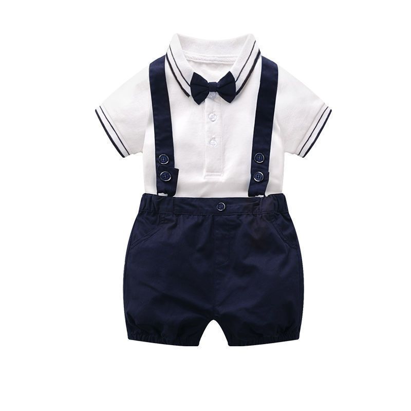 Sudadera con capucha de caballero para bebé niño, mameluco triangular de manga corta_voghion.com