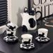 Moderno set da tè in ceramica a tema gatto nordico - Elegante set regalo con brocca da 1400 ml e 4 tazze, regalo di inaugurazione della casa e di compleanno_voghion.com