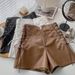 Ledershorts für Mutter und Kind im neuen koreanischen Stil aus PU-Leder, elastischer Halbreißverschluss, hohe Taille, A-Linie, Kordelzug, lässige Stiefelhose_voghion.com