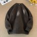 Unisex Oversized Knit Sweater With 3D Shoulder Line – Soft Loose Fit Pullover, Minimalist Solid Color Top For Winter (Black/Tan/Light Grey)_voghion.com