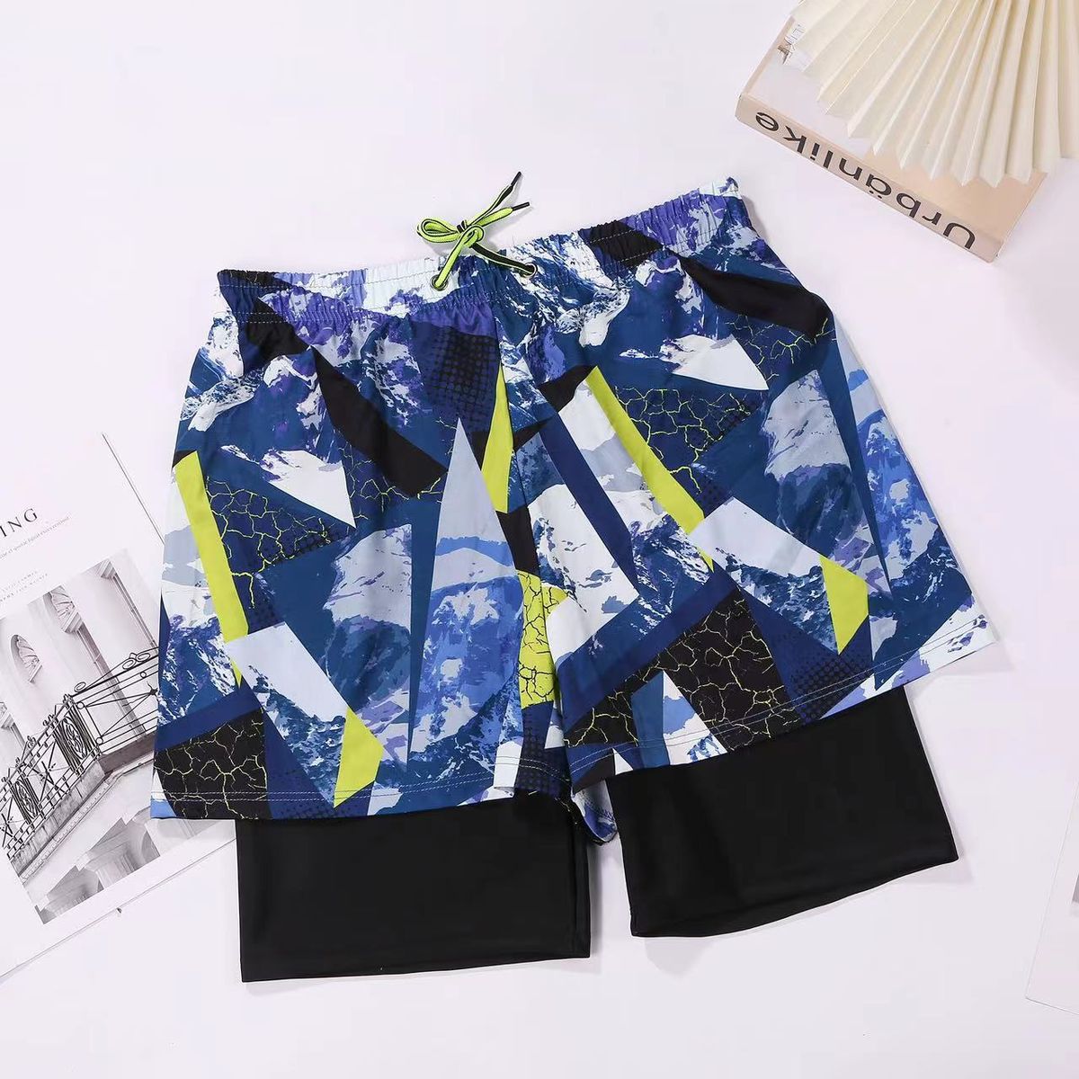 001 Herren 2024 Neue Anti-Peinlichkeits-Badehose für Erwachsene Große Größe Schnelltrocknende Doppelschicht-Schwimmausrüstung Komplettset_voghion.com