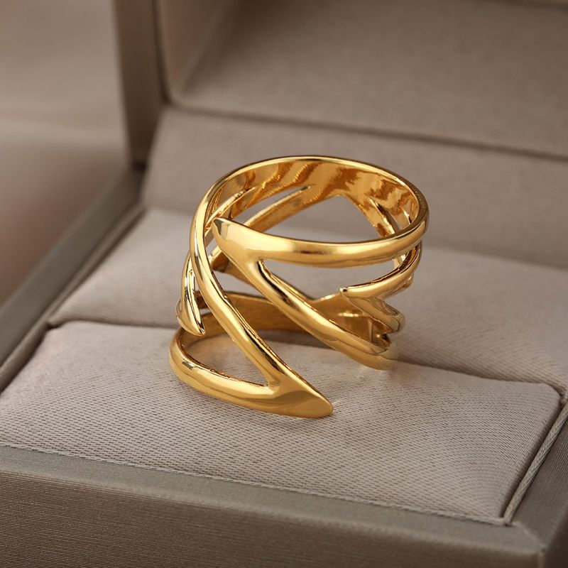 Anelli in acciaio inossidabile per donna e uomo color oro, aperti, lunghi e cavi, anello completo per dito, uomo e donna, fidanzamento, festa di nozze_voghion.com