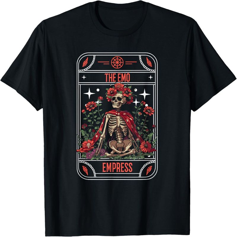 Carta de Tarô - Camiseta Oculta Gótica A Imperatriz Emo._voghion.com