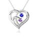 Heart Pendant Customizable Letters Fashionable Simple Elegant Heart-Shaped Necklace With Inlaid Diamonds_voghion.com