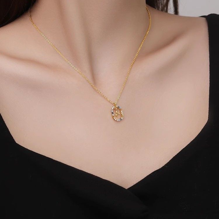 High-Value Zodiac Year Bright Tone Nake Necklace For Women, Light Luxury High-End Weater Cha, Prg Collarbone_voghion.com