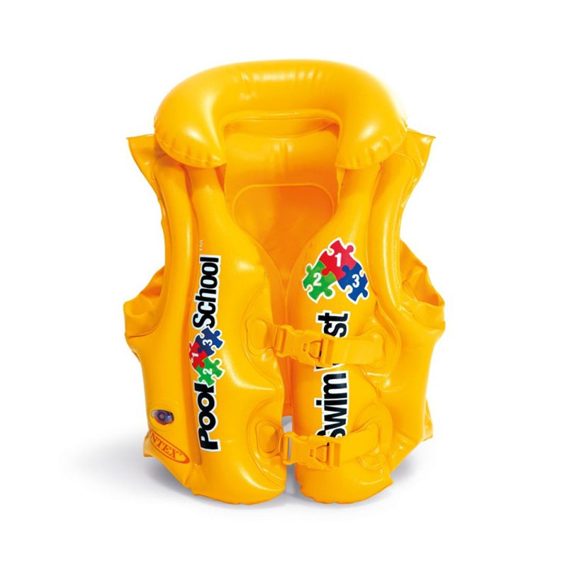 Colete salva-vidas inflável infantil INTEX original, traje de banho com três câmaras de ar ajustáveis 58660_voghion.com