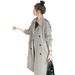 Temperament Thin Windbreaker Women's Mid Length Autumn Outfit New Korean Version Slimming Top Loose Coat Jacket_voghion.com