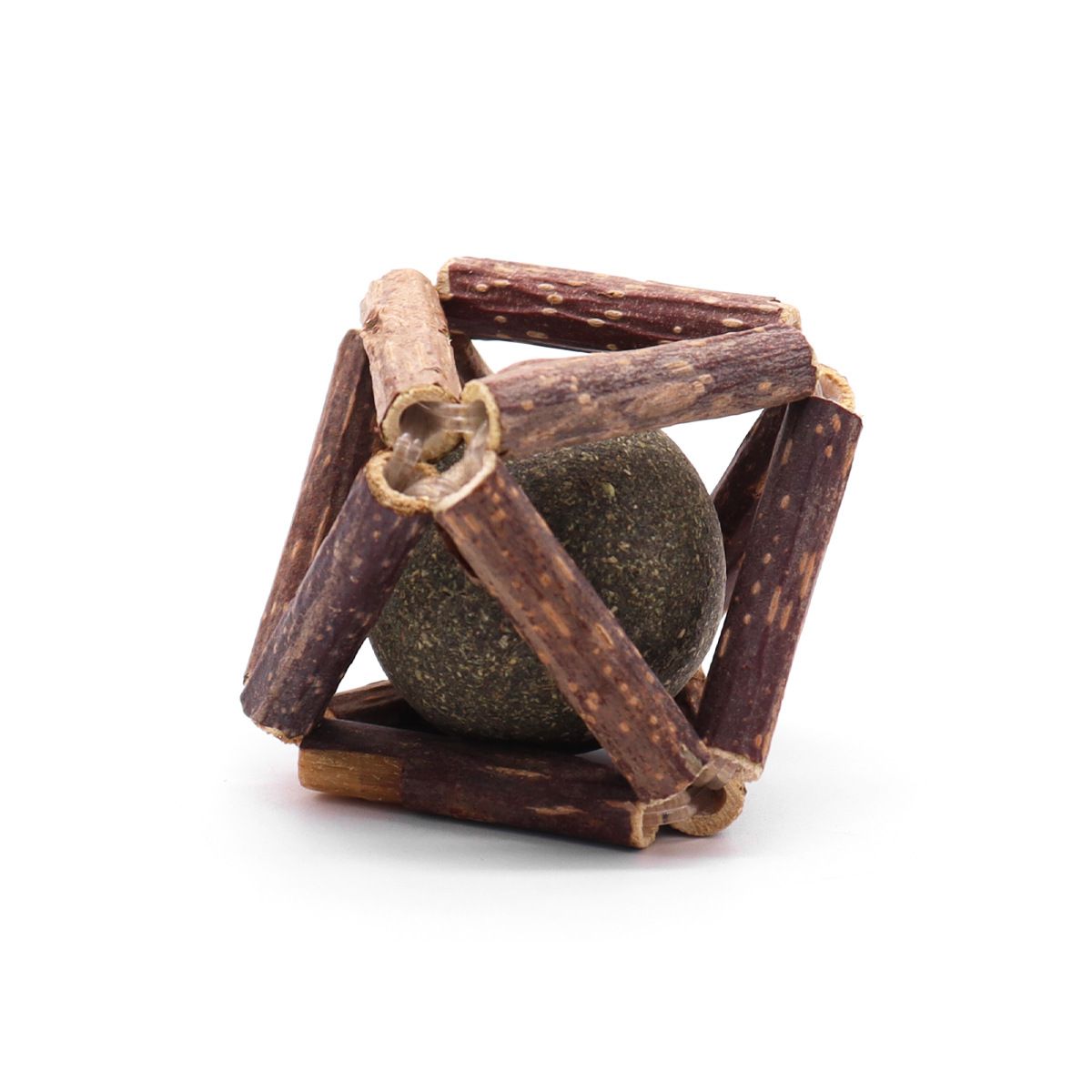 Self-Entertainment Boredom Relief Wooden Sound Bell Teeth Cleaning Chew Catnip Toy Pet Supplies Cat Ball_voghion.com