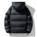 Men's Hooded Short Down Jacket With 90% White Duck Down, 700+ Fill Power Winter Coat, Windproof Casual Outerwear For Urban Style_voghion.com