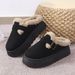 Scarpe comode con suola spessa, fibbia in peluche, pantofole in caldo cotone, taglia casual 36-43_voghion.com