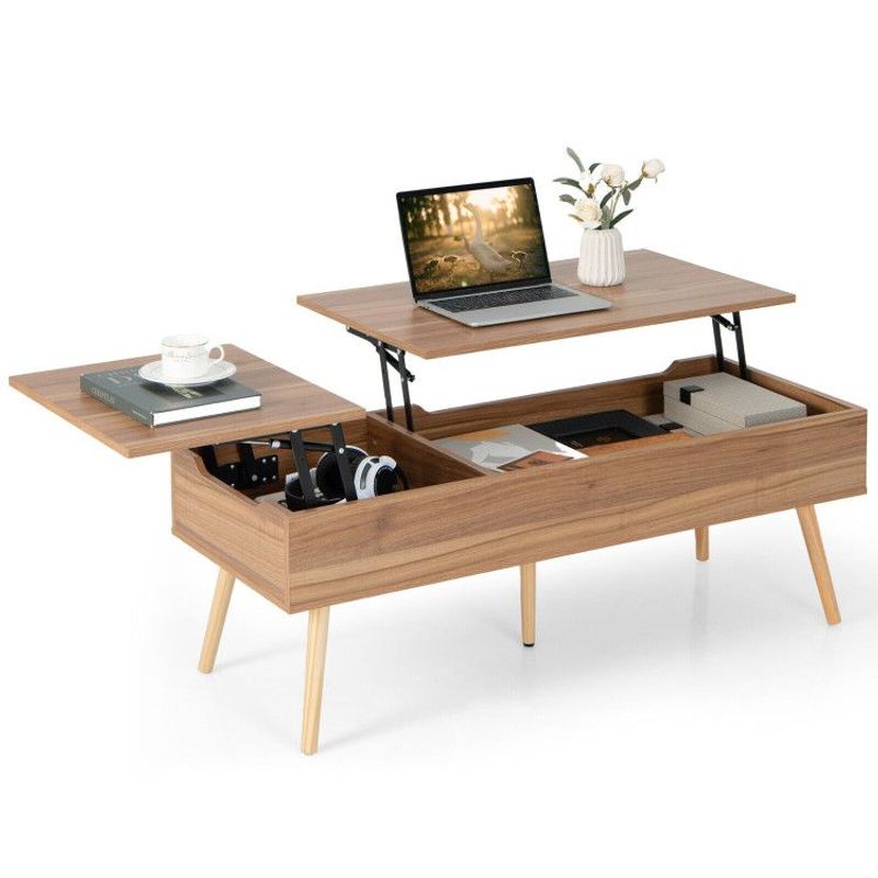 47 Inch Lift Top Coffee Table With 2 Hidden Compartments_voghion.com