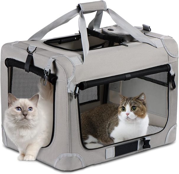 Foldable Portable Extra Cat Large Carrier Bag Breathable Durable Travel Outgoing Pet Handbag_voghion.com