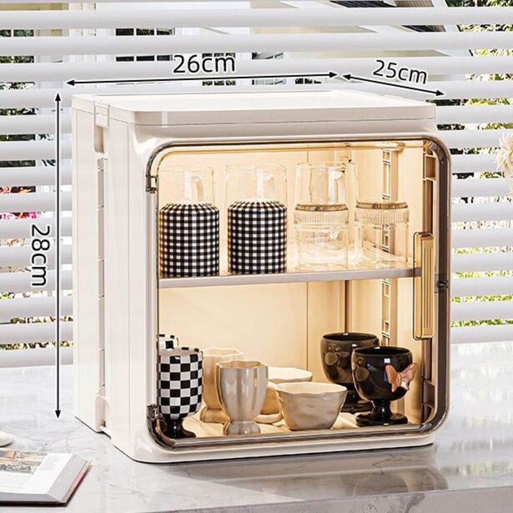 Dustproof Desktop Water Holder Tea Set Storage Box Coffee Mug Draining Cup Rack_voghion.com