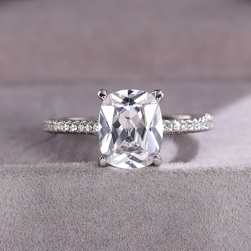 Cao Shi Fashion Design Fidanzamento e proposta Anello con diamanti quadrati principessa, anello femminile di alta qualità_voghion.com
