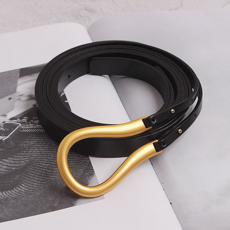 Masszív csat nagy és kis patkócsatos öv női övdísz internetes híresség azonos divatú U-alakú csat derék pecsét trend_voghion.com