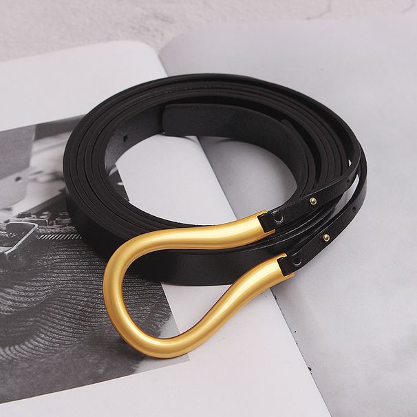 Masszív csat nagy és kis patkócsatos öv női övdísz internetes híresség azonos divatú U-alakú csat derék pecsét trend_voghion.com